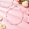 Acrylic & Glass Seed Beaded Flower Necklaces for Women, Platinum, White, 17.72 inch(45cm)