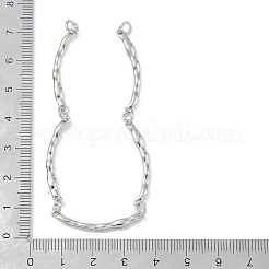 Изготовление браслета-цепочки из латуни с текстурированной полоской&nbsp;KK-U020-04P