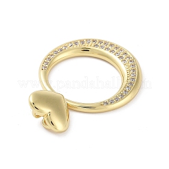 Покрытие стойки латунь микропаве прозрачные подвески из кубического циркония&nbsp;KK-H474-19G-03