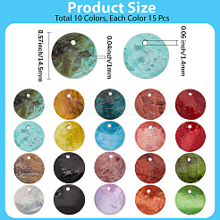 150 шт. 10-х цветные подвески из натуральных ракушек&nbsp;SHEL-PA0001-03