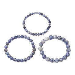 3 шт. 3 варианта браслетов из натурального голубого яшмового бусин&nbsp;BJEW-JB13401