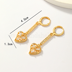 Модные классические латунные серьги-кольца с кисточками в форме сердца&nbsp;IX7410