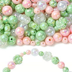 250 г УФ-покрытие радужные переливающиеся непрозрачные акриловые бусины&nbsp;PACR-CJ0001-38B