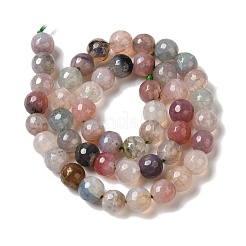 Окрашенные и нагретые нити натуральных агатовых бус с жилами дракона&nbsp;G-P539-A01-12