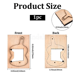 Прямоугольная деревянная и углеродистая стальная сумка для ключей кожаная вырубная форма&nbsp;DIY-WH20055-016C