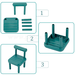 5 комплект 5-х цветных пластиковых мини-подставок для сотового телефона в форме стула&nbsp;AJEW-DR0001-04