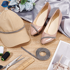 Шнур из нержавеющей стали с заклепками и клейкой обратной стороной длиной 2.5 ярд.&nbsp;OCOR-FG0002-34A