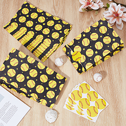 48 шт. прямоугольные бумажные подарочные пакеты с принтом бейсбола&nbsp;ABAG-DR0001-05