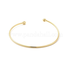 Прозрачный кубический цирконий открытый браслет-манжета&nbsp;BJEW-G663-03G