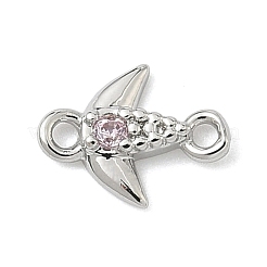 Подвески-рыбки с латунным паве из кубического циркония&nbsp;KK-G548-17P