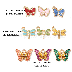 18шт 9 стиля подвески из сплава с эмалью&nbsp;ENAM-FP0002-52