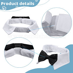 2 шт. 2-х цветные хлопковые ошейники-банты для кошек и собак AJEW-GL0001-97