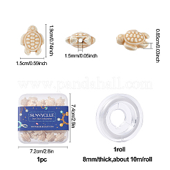 40 шт. фарфоровые бусины ручной работы в виде черепахи&nbsp;DIY-SC0015-62B