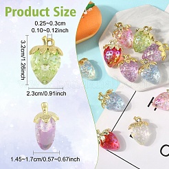 Прозрачный акрил с подвесками из сплава&nbsp;TACR-YW0003-14A