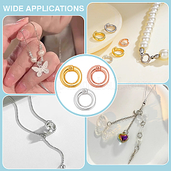 15 шт. 3 варианта дизайна 925 соединительных кольца из стерлингового серебра с фиксатором&nbsp;STER-PH0004-35