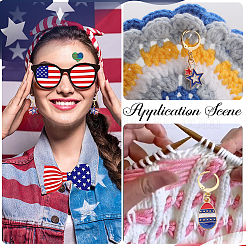 Подвеска-бабочка из сплава с эмалью на День независимости&nbsp;HJEW-SC00057