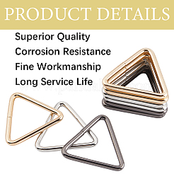 12 шт. 3-х цветные треугольные железные соединительные кольца&nbsp;IFIN-CP0002-95
