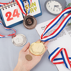 6шт. 3-х цветные медали из цинкового сплава&nbsp;NJEW-GL0001-01