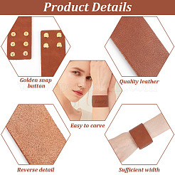 Широкий кожаный браслет из пустого шнура BJEW-WH0020-65G