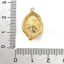 Нержавеющая сталь 304 с натуральными смешанными драгоценными камнями подвески овальные&nbsp;STAS-Z135-08G