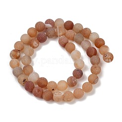 Натуральный druzy агатовые бусы пряди&nbsp;G-NH0024-A06-8mm