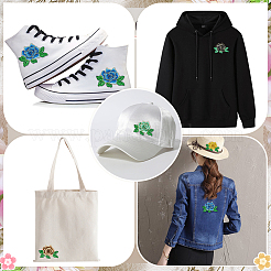 10 шт. 10 цвета компьютеризированная вышивка ткань утюгом / пришить патчи&nbsp;EMBR-ME0001-10