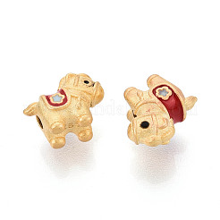 925 бусина из стерлингового серебра с темно-красной эмалью&nbsp;STER-T008-63G