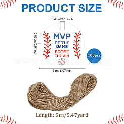 100 лист бумаги с бейсбольной тематикой для подвесных подарочных бирок&nbsp;DIY-ME0002-25