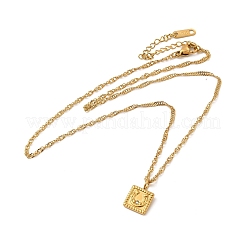 Ожерелье из прозрачного кубического циркония с кулоном в виде арки и сингапурскими цепочками&nbsp;NJEW-P273-01G