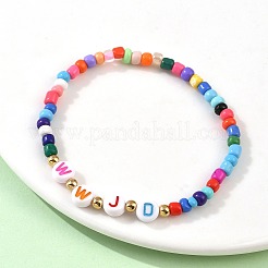 Эластичные браслеты из акрила&nbsp;BJEW-K299-01