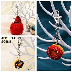 Сплав вертлюг d кольца застежки когтей лобстера&nbsp;X-E548Y