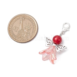 Ангельские подвески из акрила и стеклянного жемчуга&nbsp;X2-HJEW-JM02364-02