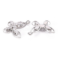 Латунные микропаве прозрачные подвески с фианитом&nbsp;KK-Q253-005P-B