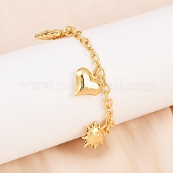 Браслеты с подвесками из нержавеющей стали 304&nbsp;BJEW-D359-06G