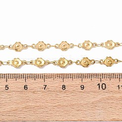 Ожерелья из цепочек с цветочным узором из нержавеющей стали 304 толщиной 5.5 мм&nbsp;NJEW-P346-01G