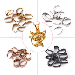 40 шт. 4 стиля вакуумного покрытия PVD из нержавеющей стали 304 с защелкивающимися дужками&nbsp;STAS-YS0001-12