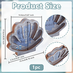 Деревянные подносы для украшений в форме ракушек для колец&nbsp;ODIS-WH0086-178