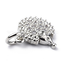 Латунные микро проложить кубического циркония подвески&nbsp;ZIRC-F131-10P