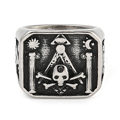 Кольцо из нержавеющей стали 304&nbsp;RJEW-B055-01AS-05