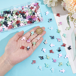 210шт 7 цвета акриловые бусины&nbsp;OACR-UN0001-01