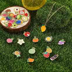 60 шт. Подвески из сплава с эмалью&nbsp;ENAM-CJ0007-25