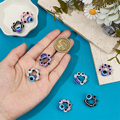 8 шт. 4 стиля сглаза смоляной стетоскоп подвеска украшения&nbsp;HJEW-OC00263