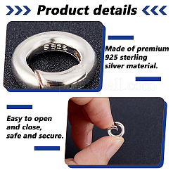 2 шт. 925 кольца-пружинки из стерлингового серебра&nbsp;FIND-GA0007-94B