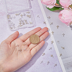 48 шт. 6-х цветные кабошоны из цинкового сплава со стразами&nbsp;MRMJ-HY0001-21