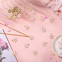 30шт подвески из эмалированного сплава с покрытием из светлого золота&nbsp;ENAM-SC0006-75A