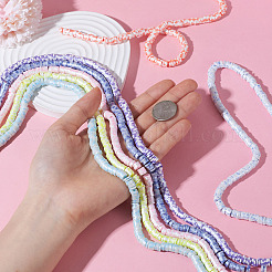7 нитка 7 цвета бусины из полимерной глины ручной работы&nbsp;CLAY-TA0001-50A