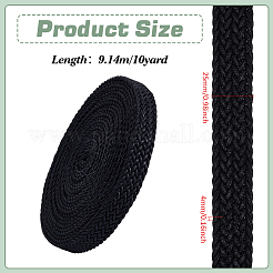 10 ярд плоского вощеного хлопкового плетеного шнура для изготовления ремней для сумок&nbsp;AJEW-WH0662-01B