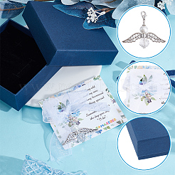 Украшение для букета невесты из стекла и сплава в виде ангела&nbsp;HJEW-GO00083