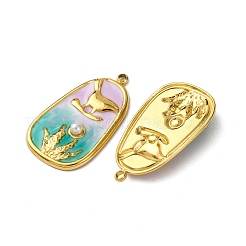 Подвески из нержавеющей стали 304 с эмалью&nbsp;STAS-L299-22G-01