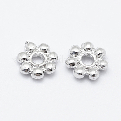 Латунные ромашки распорные бусины&nbsp;X-KK-F727-96P-NF